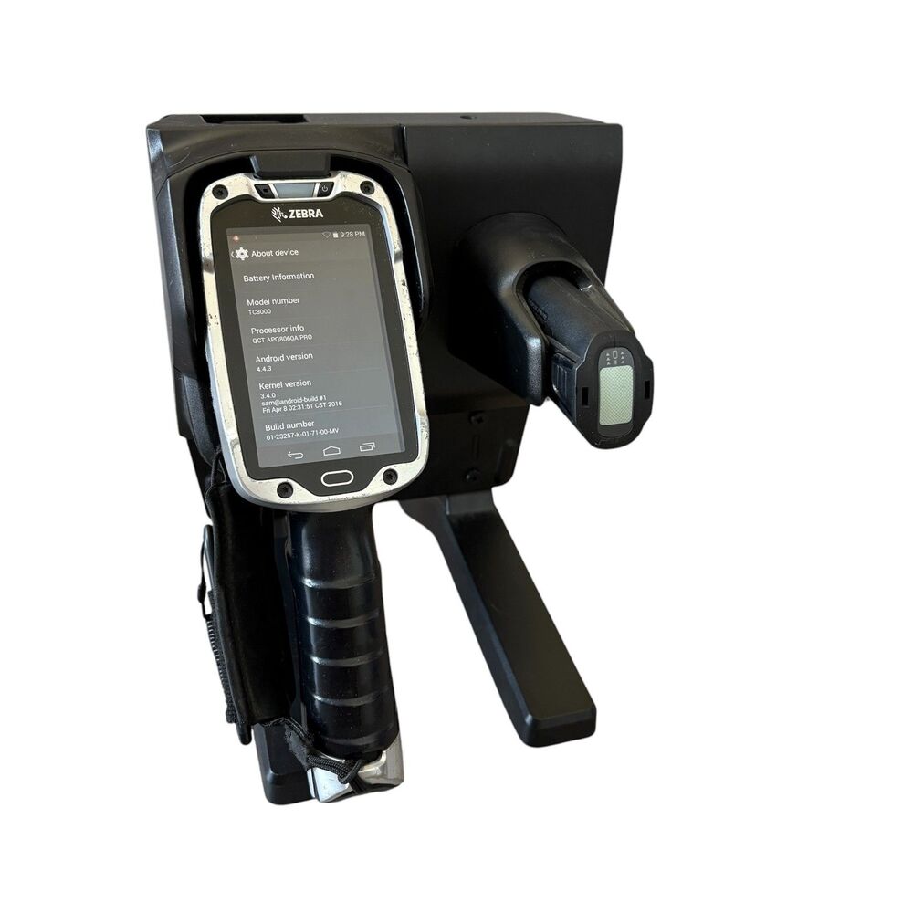 Zebra TC8000 Android Barcode Scanner Mobile Computer w/ Stand + 2 Batteries